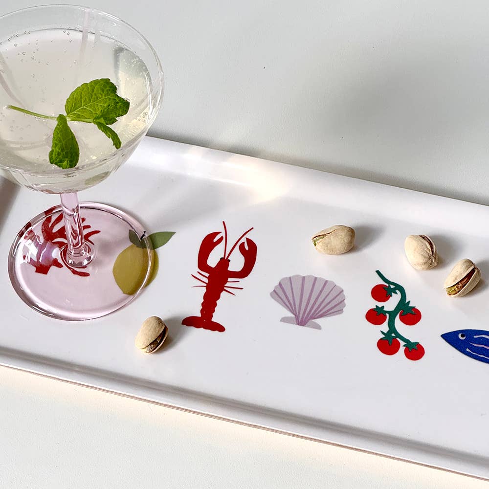 Seaside Lunch Rectangular Serving Tray