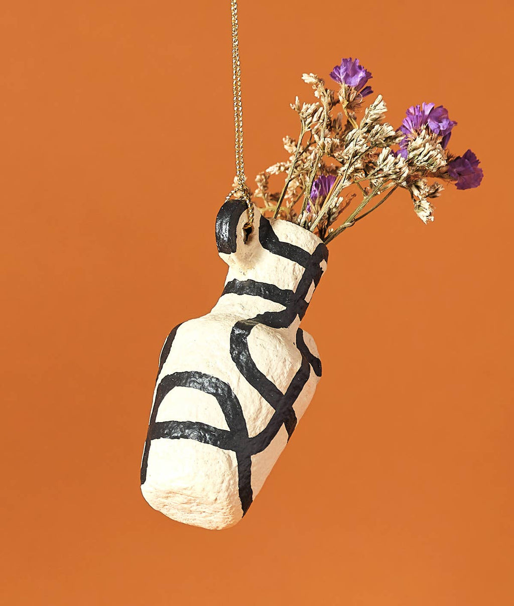 Kline Stroke Mini Vase Hanging Ornament